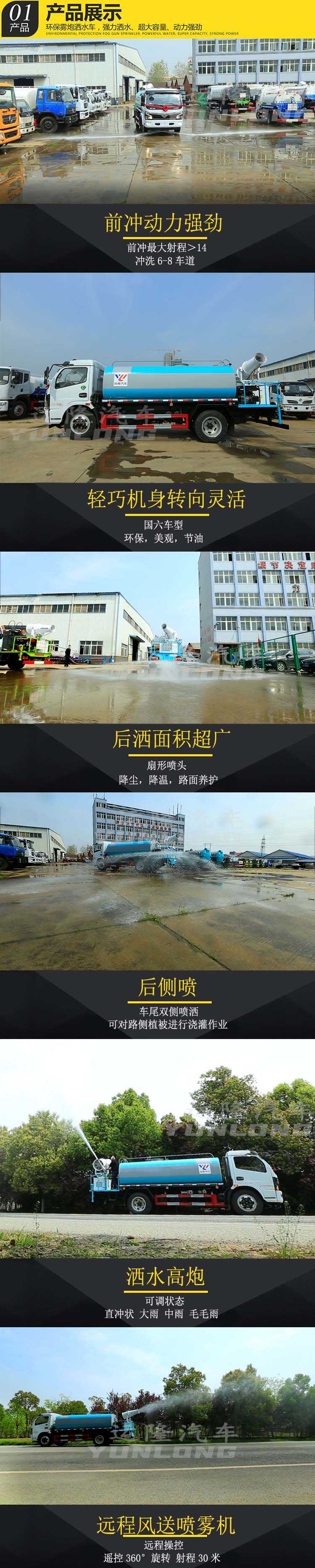 藍牌5方圓罐30米霧炮車，東風小多利卡抑塵車(圖4)